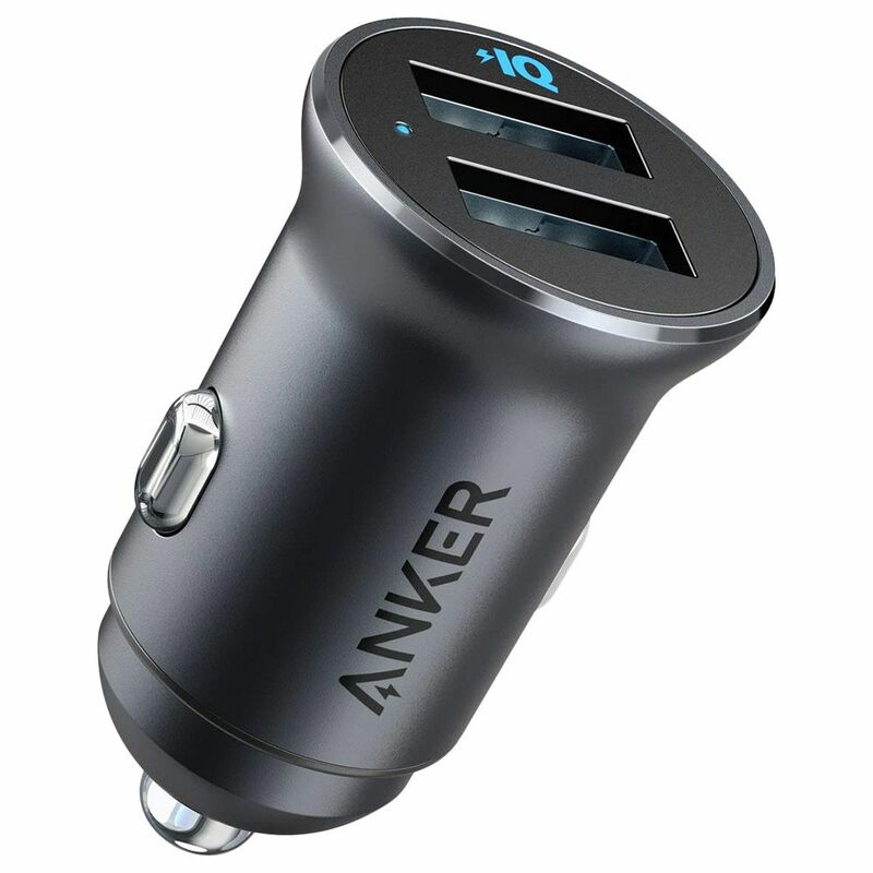 Anker Powerdrive 2 Alloy Black Dual USB Port Car Charger