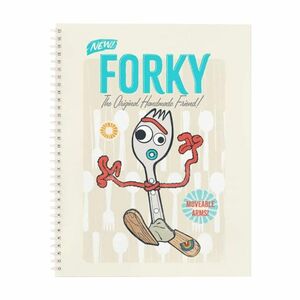 مفكرة بنمط تقليدي وطبعة اللعبة فوركي تحمل عبارة Forky من فونكو تويز