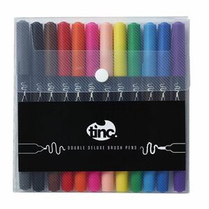 أقلام تحديد فاخرة مزدوجة الرأس من تنك متعددة الألوان