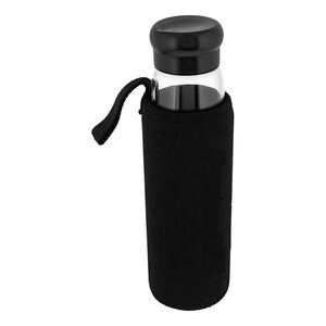 Hans Larsen Borosilicate Glass Water Bottle Black 500ml