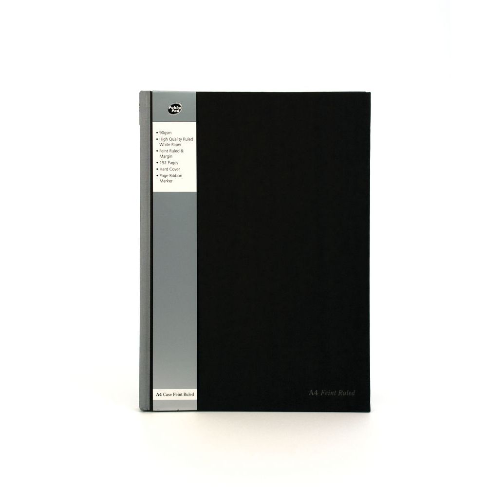 Pukka Pads A4 Ruled Casebound Notebook Silver & Black
