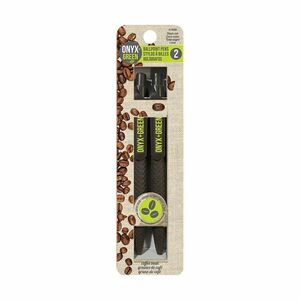 Onyx & Green Ball Pen Black 1mm Made Of Coffee Beans Retractable Eco Friendly 2 Pack 1020