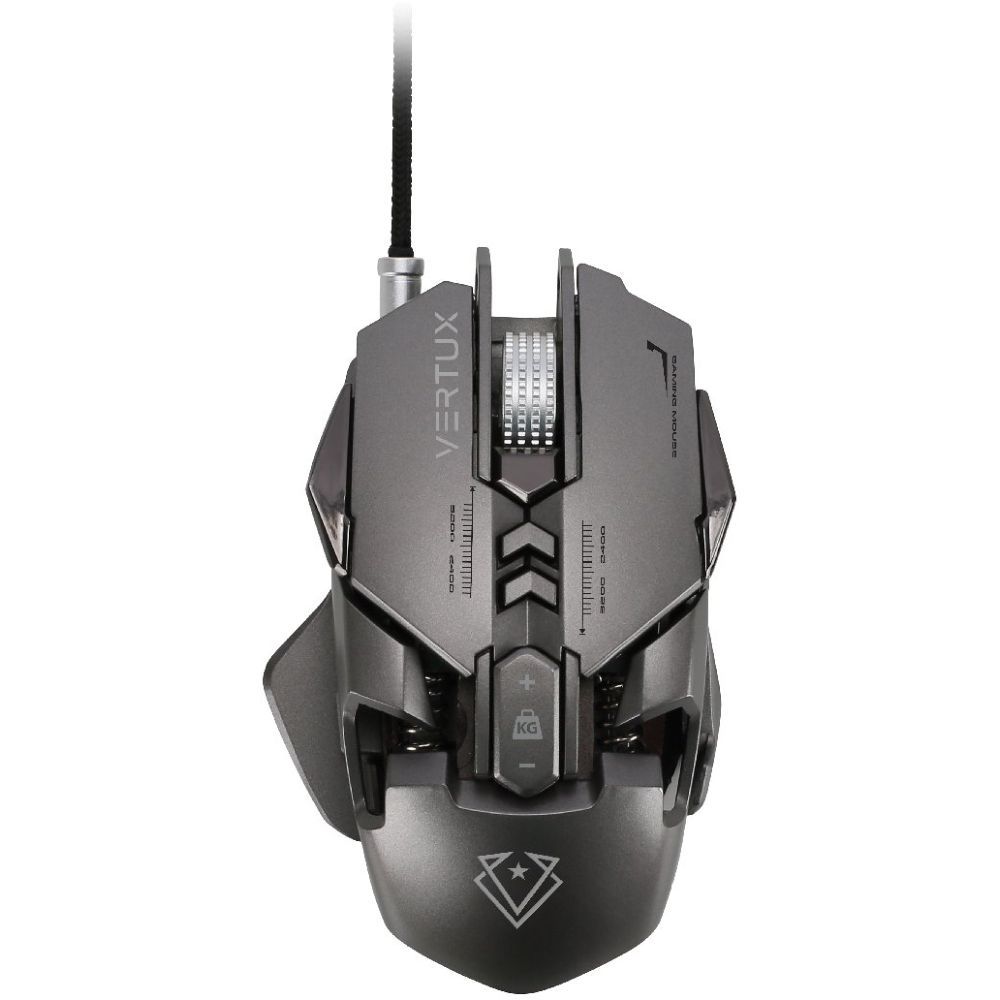 Vertux Indium High Performance Wired Gaming Mouse Grey/Silver