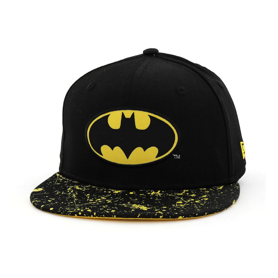 قبعة للأولاد تحمل صورة شخصية باتمان مع وقي شمس مسطح من نيو إيرا لون أسود