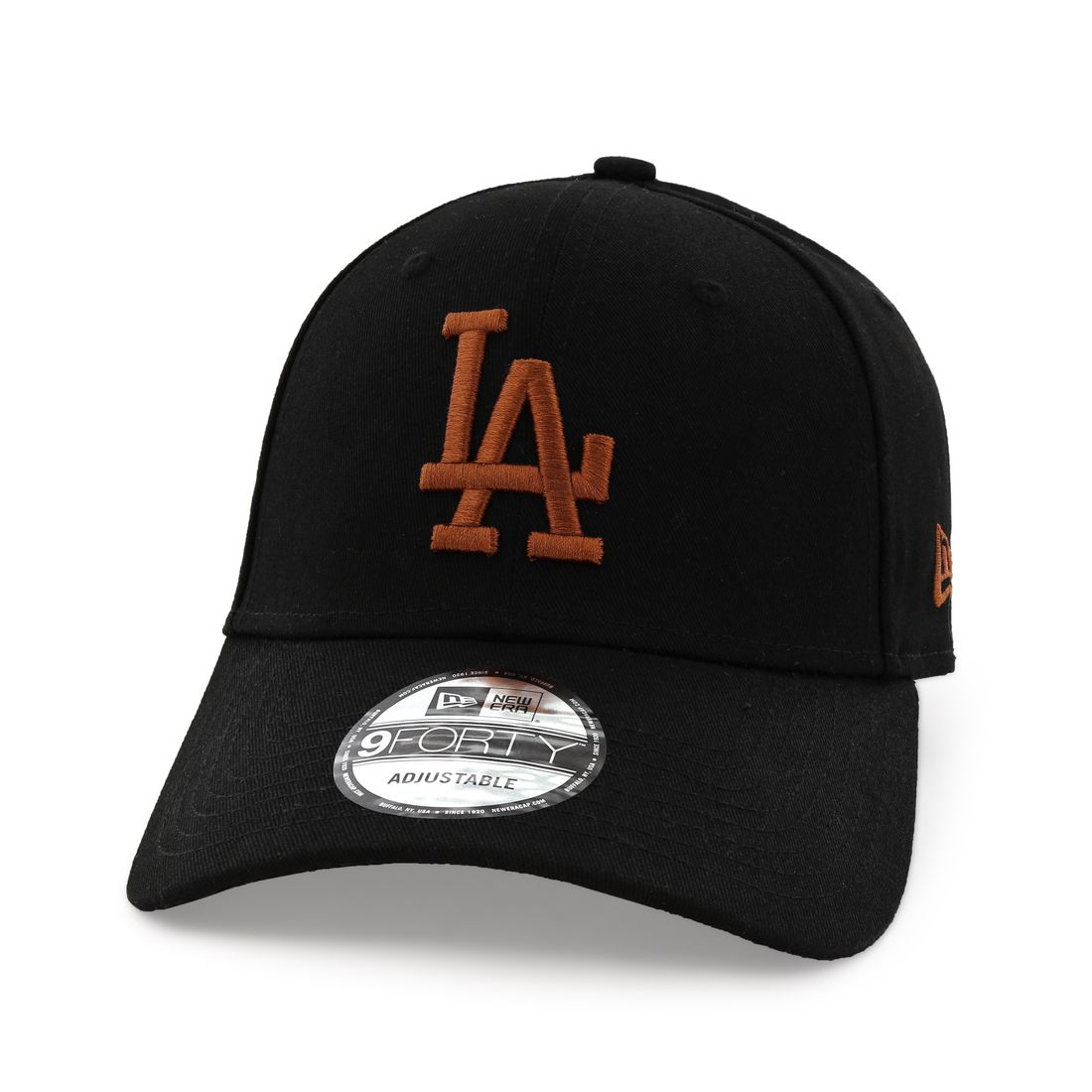 قبعة للرجال تحمل علامة فريق لوس أنجلوس دودجرز ليغ اسينشيال من نيو إيرا لون أسود