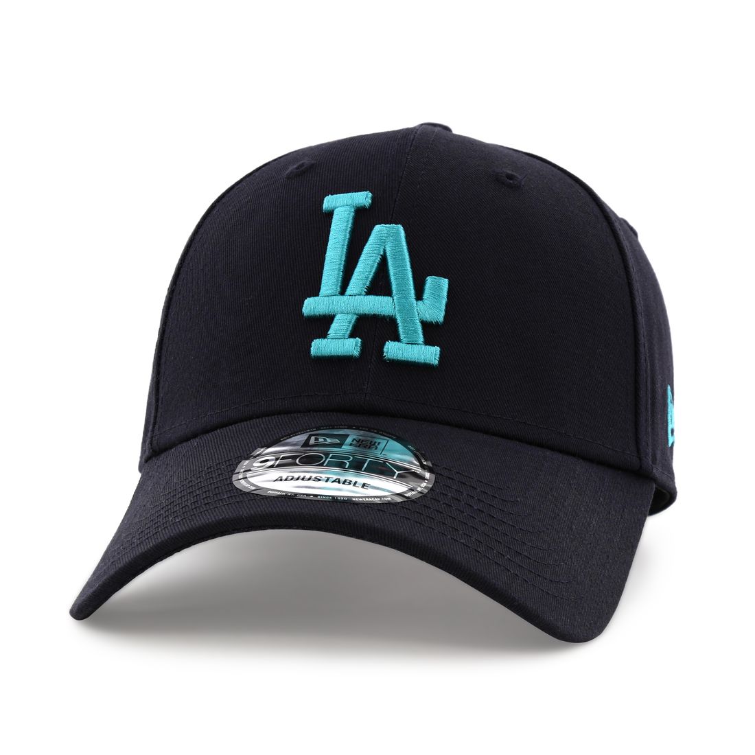 قبعة للرجال تحمل علامة فريق لوس أنجلوس دودجرز ليغ اسينشيال من نيو إيرا لون كحلي
