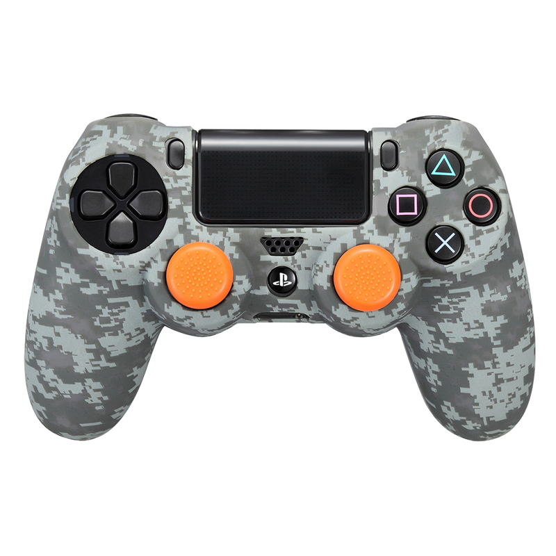 FR-TEC Silicone Sleeve & Grips Camo Pixel Black for DualShock 4