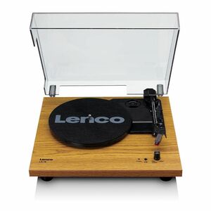 Lenco LS-10 Belt-Drive Turntable with Built-in Speakers - Wood