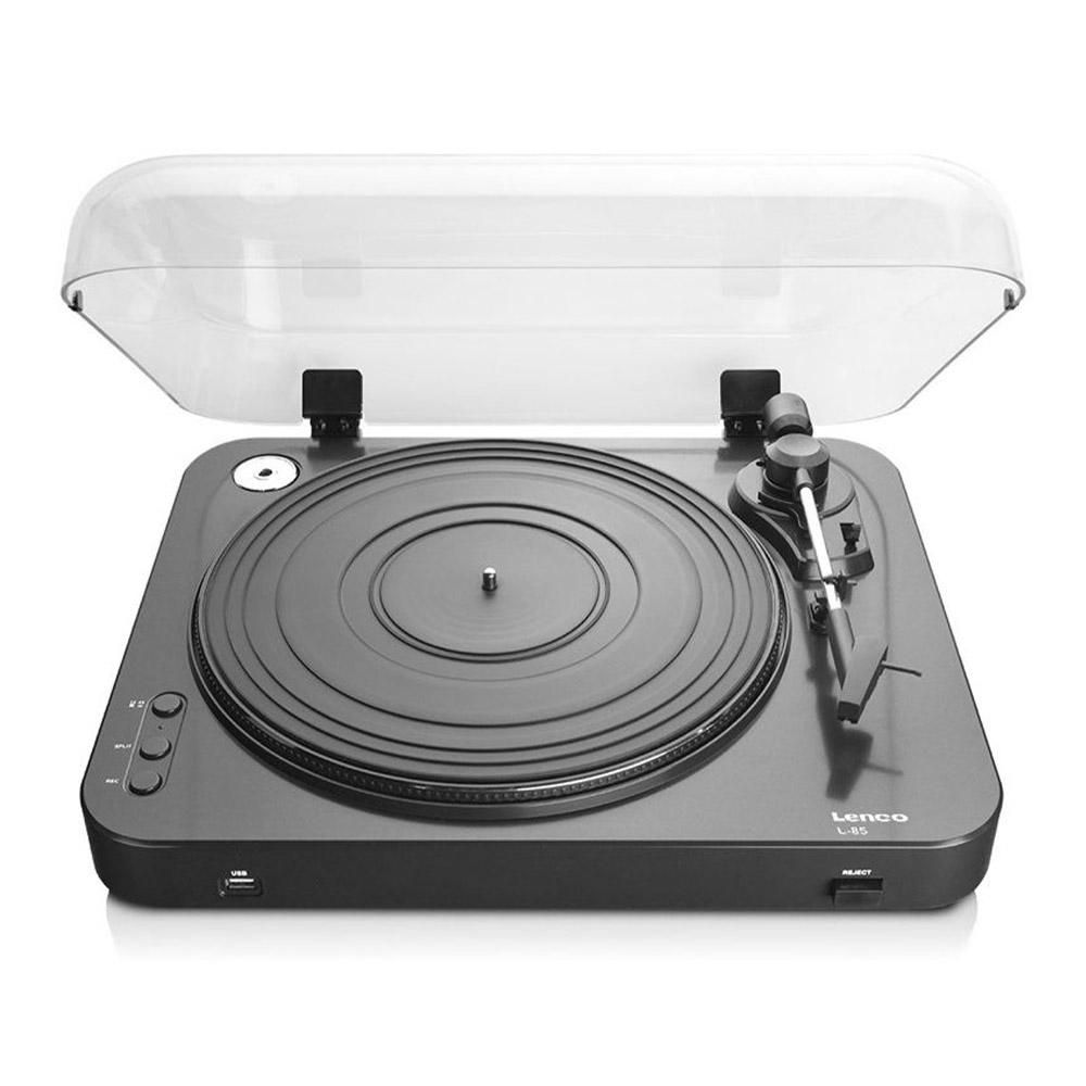 Lenco L-85 Belt-Drive Turntable with Built-in Preamp & Autostop Return - Black