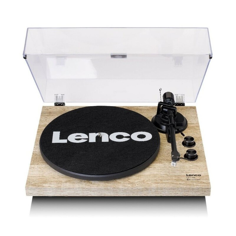 Lenco LBT-188 Bluetooth Belt-Drive Turntable with Built-in Preamp - Beige/Pine