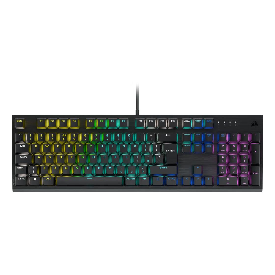 Corsair K60 RGB Pro Mechanical Gaming Keyboard - CHERRY MV Mechanical Keyswitches - Black (US English)