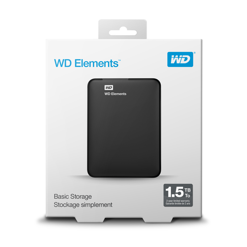 WD Elements 1.5TB Black External Hard Drive