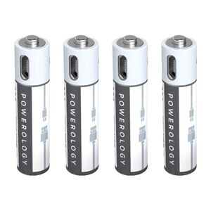 Powerology Aaa USB Rechargeable Battery (Pack of 4)