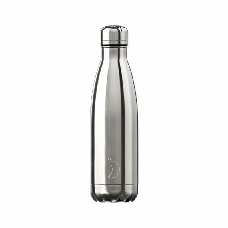 Chilly's Chrome Water Bottles 500ml Silver