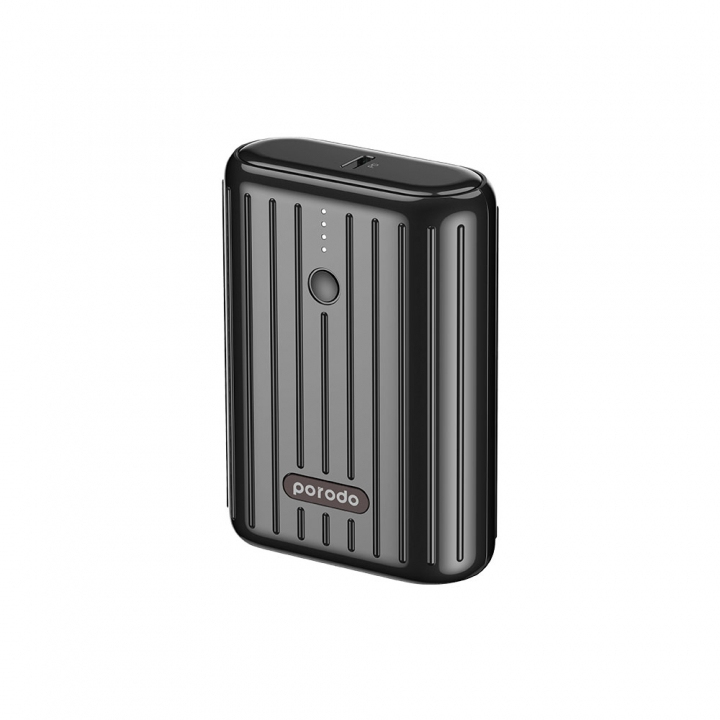 Porodo Ultra-Compact 18W PD + QC3.0 Power Bank 10000mAh Black
