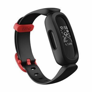 ساعة Fitbit Ace 3 الذكية باللون الأسود/ الأحمر للأطفال