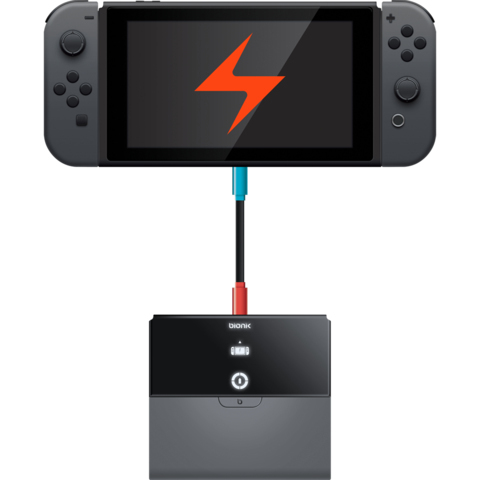 Bionik Portable Power System for Nintendo Switch & Joy-Con Controllers Black