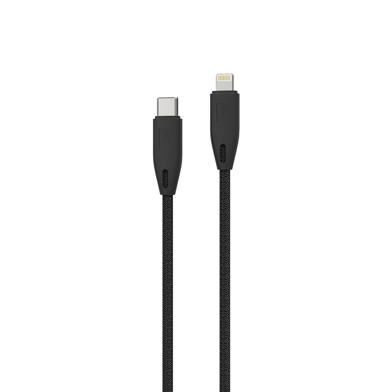 Powerology USB-C to Lightning Braided Cable 2M Black