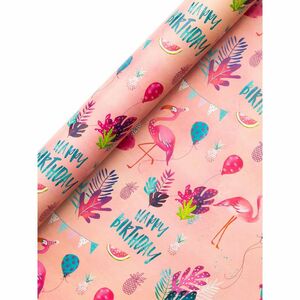 Jack & Lily Flamingo Roll Wrap 12in