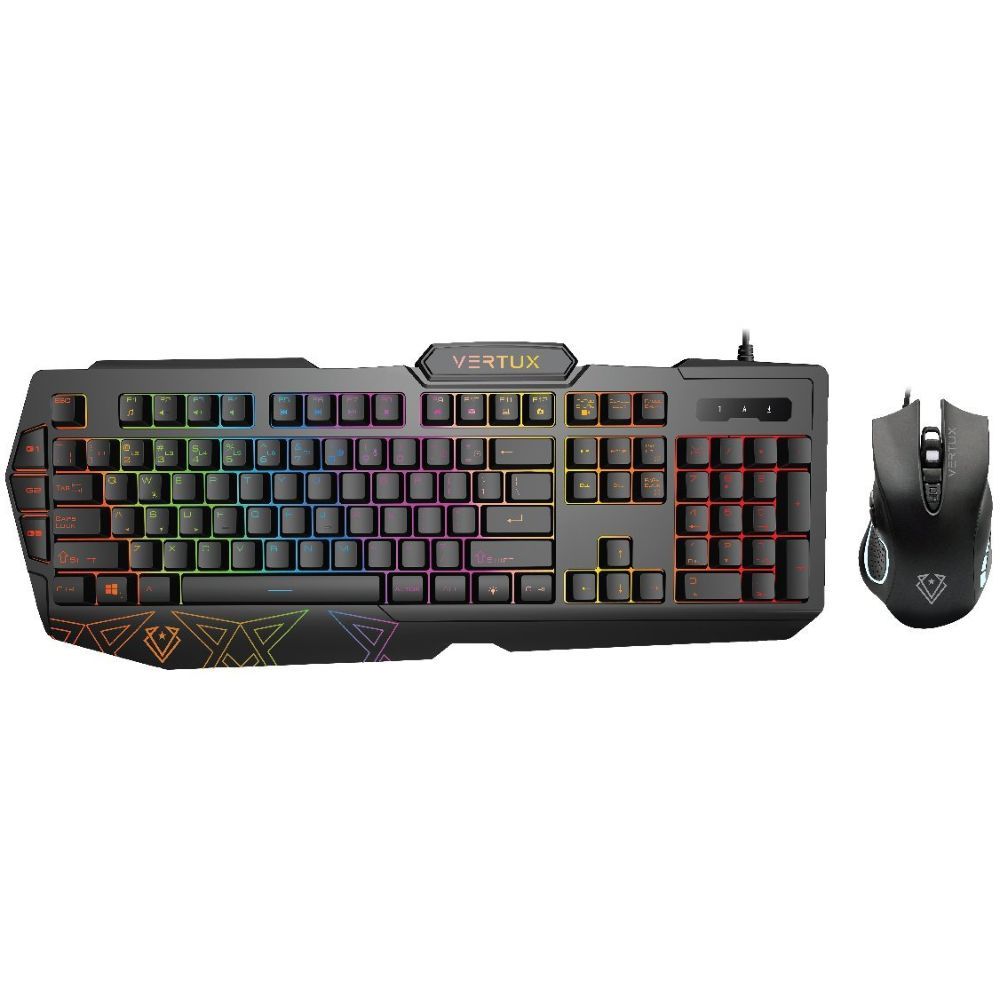 Vertux Vendetta Backlit Wired Gaming Keyboard And Mouse