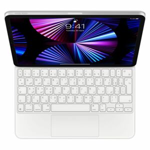 لوحة المفاتيح Apple Magic لجهاز iPad Pro 11 بوصة الجيل الثالث/iPad Air الجيل الرابع باللغتين الإنجليزية والعربية باللون الأبيض
