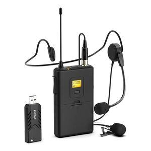 Fifine K031B Wireless USB Computer Lapel Microphone with Headset