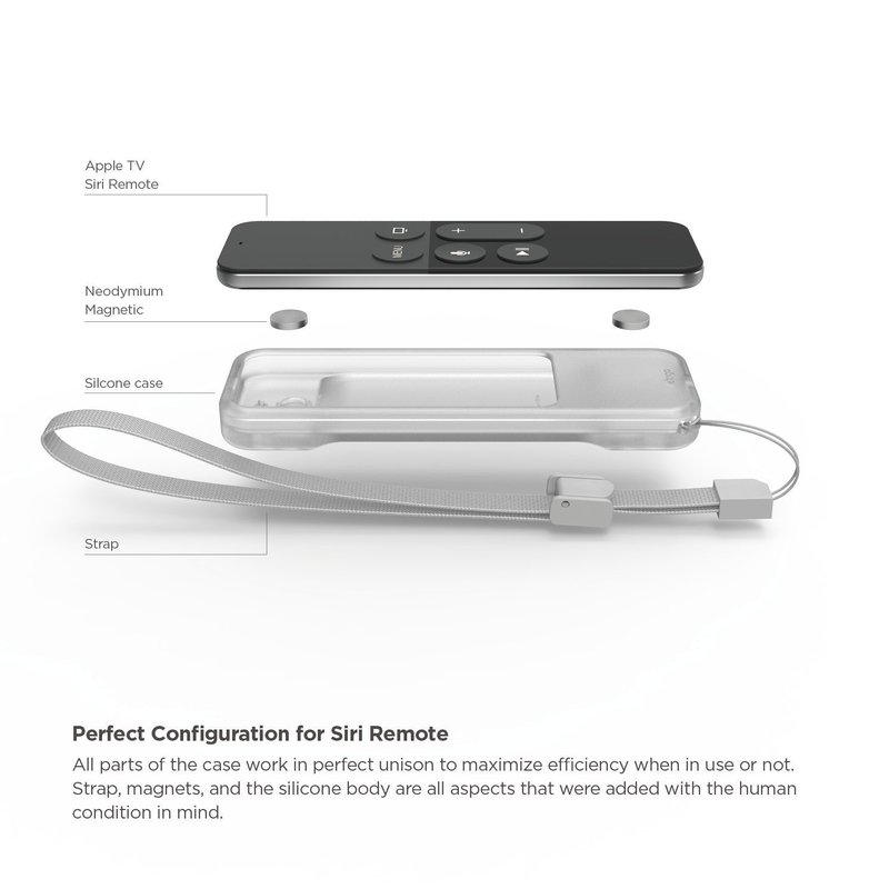 Elago R1 Intelli Case Clear White for Apple TV