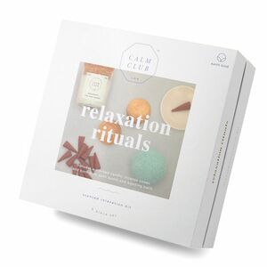 Calm Club Relaxation Rituals Relaxation Kit (Candle/Incense Cones & Dish/Bath Bombs/Baoding Balls)