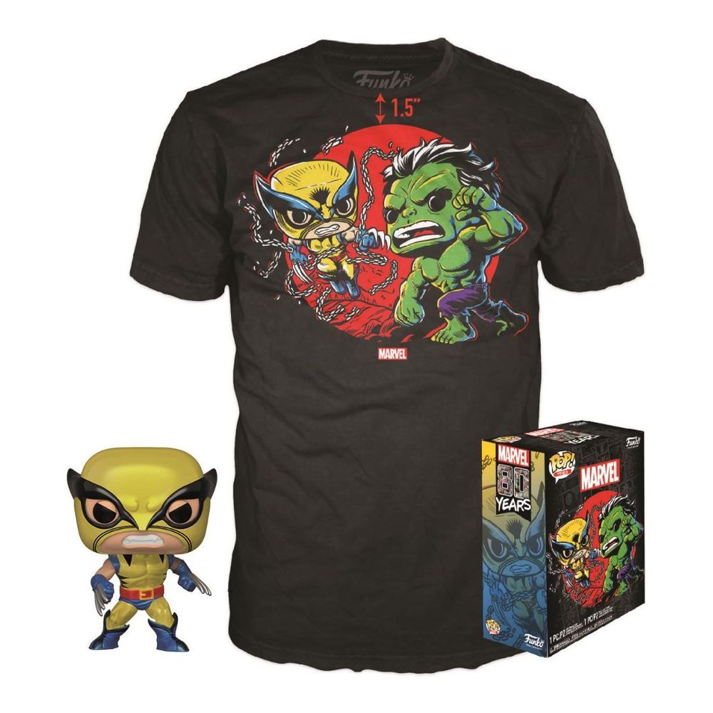 Funko Pop & Tee Xmen Wolverine Fight Unisex T-Shirt M
