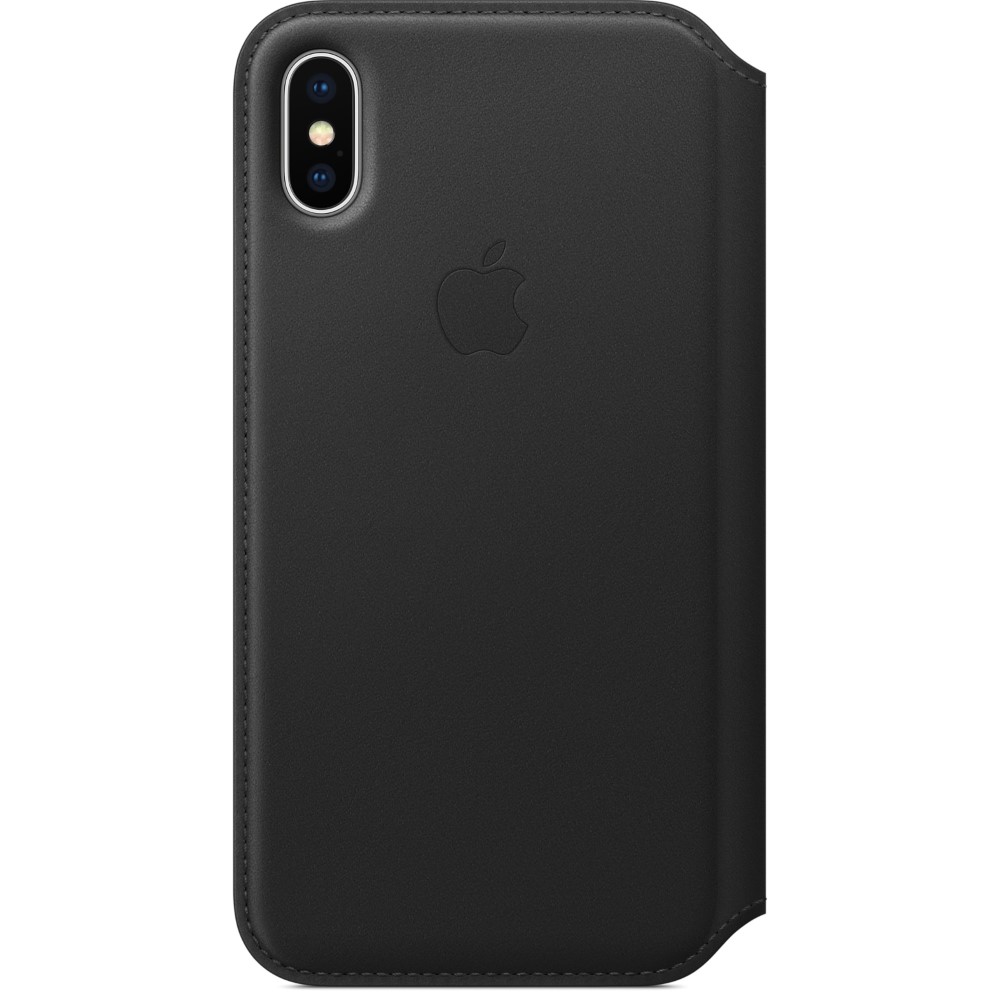 Apple Leather Folio Case Black for iPhone X