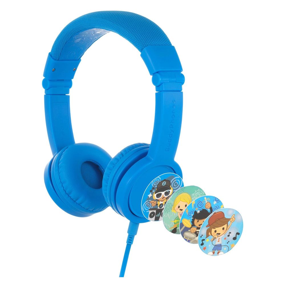 Buddyphones Explore Plus Foldable Headphone with Mic Cool Blue