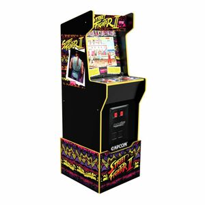 Arcade 1UP Capcom Legacy Edition Street Fighter II Themed Arcade Machine with Light-Up Marquee & Riser 57.8-inch