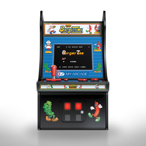 جهاز الألعاب الصغير My Arcade Retro Burgertime Micro Player باللون الأصفر/ الأسود 6.75-بوصة لألعاب ريترو أركيد