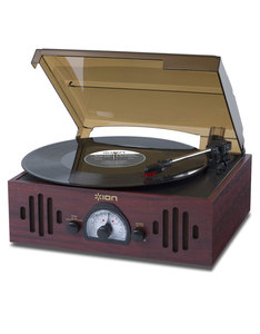 ION Trio LP 3-In-1 Turntable Music Center with Vinyl/Radio/AUX - Brown