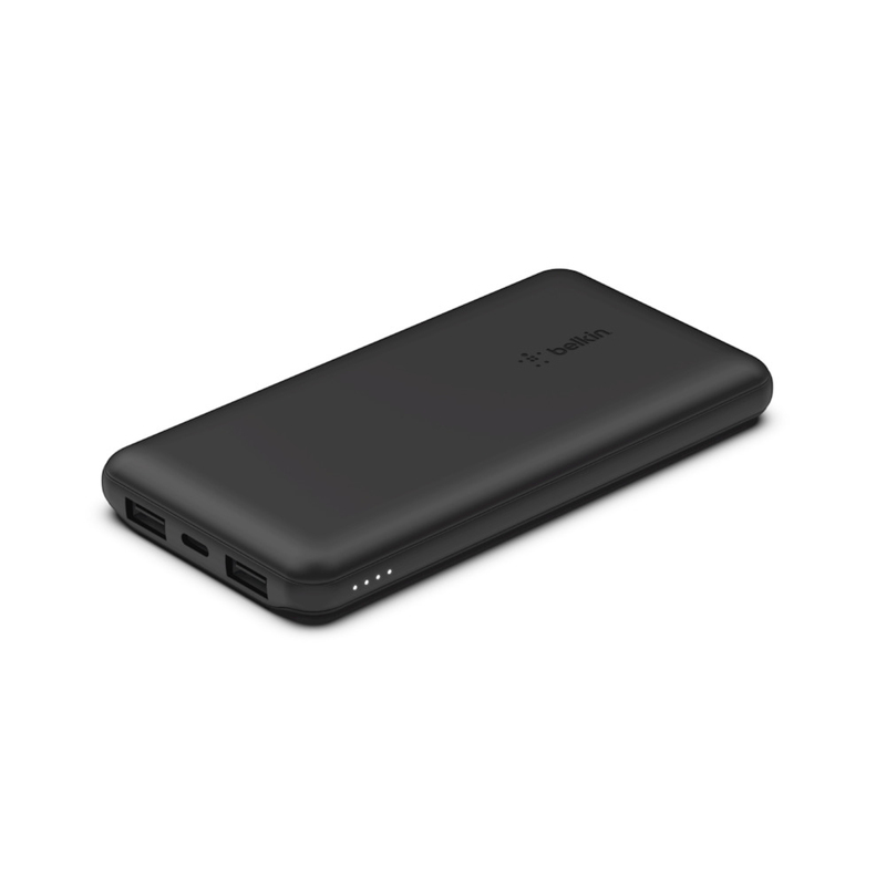 Belkin Boostcharge 3-Port Power Bank 10000mAh + USB-A to USB-C Cable Black