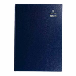 Collins 12 Month Desk Mid Year A4 Diary Blue