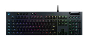 Logitech G G815 LIGHTSYNC RGB Mechanical Gaming Keyboard with Low Profile GL Clicky Key Switch/5 Programmable G-key/USB Passthrough/Dedicated Media Control