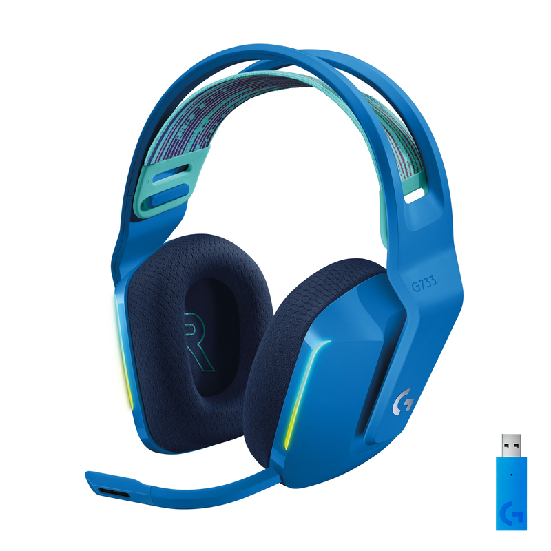 Logitech G 981-000943 G733 Lightspeed Wireless Gaming Headset Blue