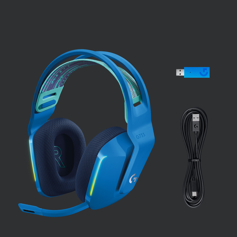 Logitech G 981-000943 G733 Lightspeed Wireless Gaming Headset Blue