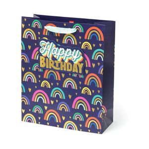 Legami Gift Bag - Large - Happy Birthday Rainbow