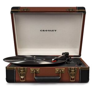 Crosley Executive Portable Turntable with Built-in Speakers - Brown