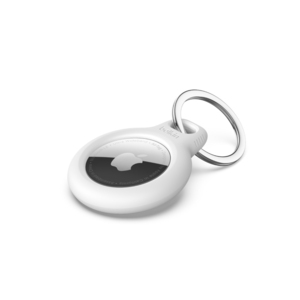 حامل بلكين آمن أبيض اللون مع حلقة مفاتيح لشارة التتبع إيرتاج