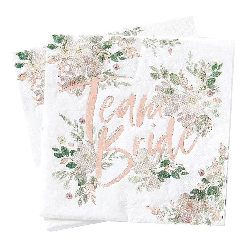 Ginger Ray Floral Hen Party Team Napkins Fh-205