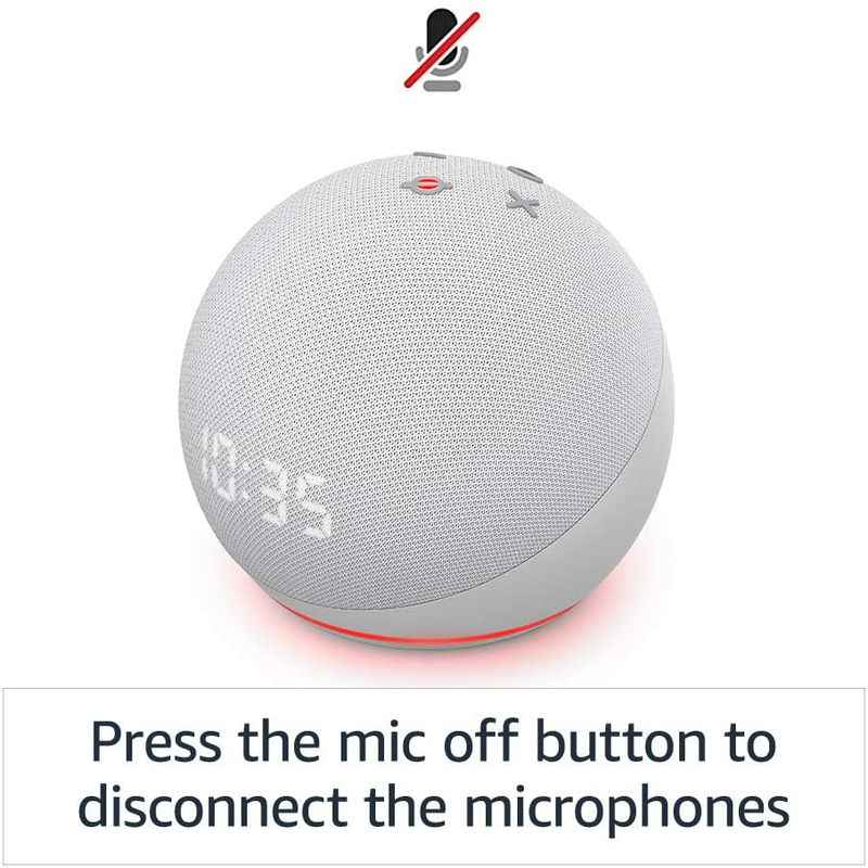 Amazon Echo Dot (4th Gen) Smart Speaker with Clock - Twilight Blue