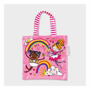 Rachel Ellen Designs Mini Tote Bags Peace & Love/Fairies Pink