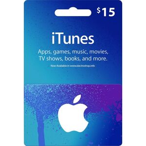 Apple iTunes Gift Card (US) - USD 15 (Digital Code)