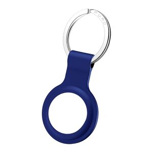 Puro Keychain Liquid Silicon for Apple AirTag with Carabiner Dark Blue