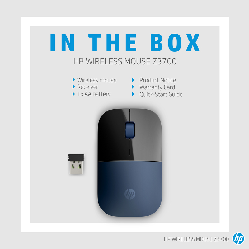 HP Z3700 Wireless Mouse Blue