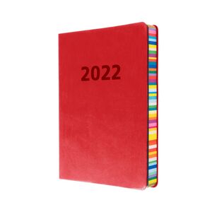 Collins Debden Edge Rainbow A5 Day To Page 2022 Red