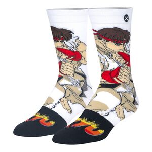 Odd Sox Street Fighter Ryu Men's Crew Socks (Size 8-12)